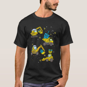 T-shirt Boys Construction Véhicule Hanoukka Jewish Boys Ki