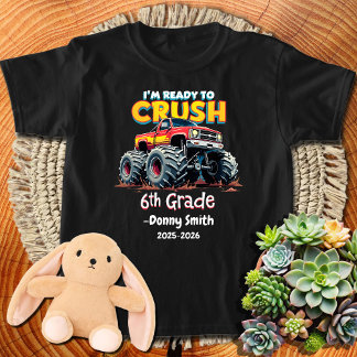 T-shirt Boys Crush 6e année Monster Camion Retour à l'écol
