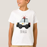 Boys Cute Blue Police Officier Badge et voiture