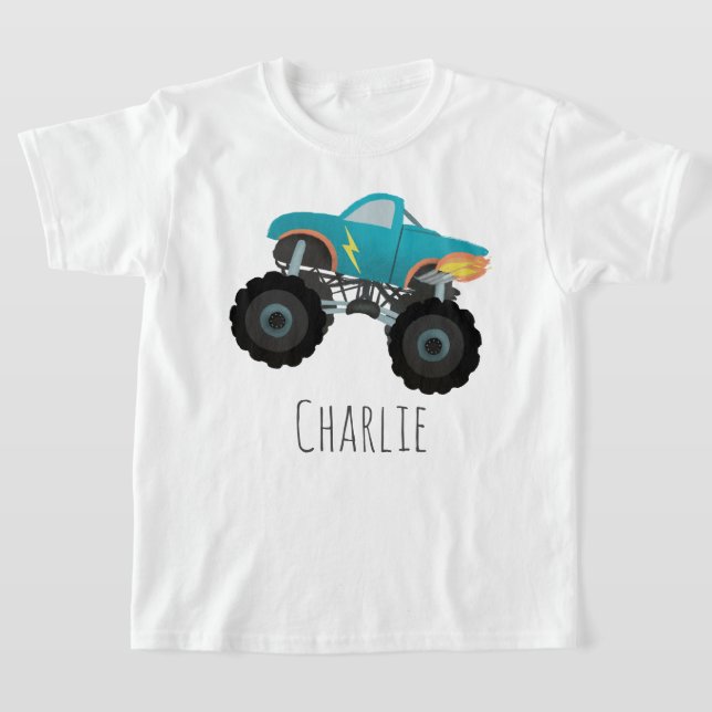 T-shirt Boys Cute et moderne Blue Truck (Poser)