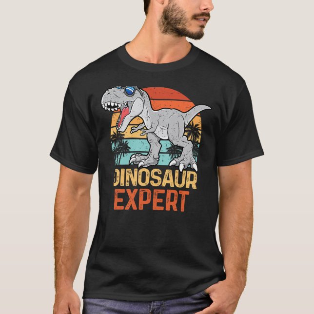 T-shirt Boys Dinosaur Expert Funny Paleontologist T-Rex Ki (Devant)