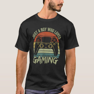 T-shirt Boys Gamer Apparel Just A Boy Who Loves Gaming