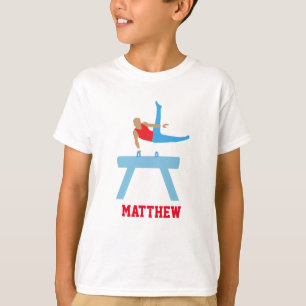 T-shirt Boys Gymastics Man on Pommel Horse Cool