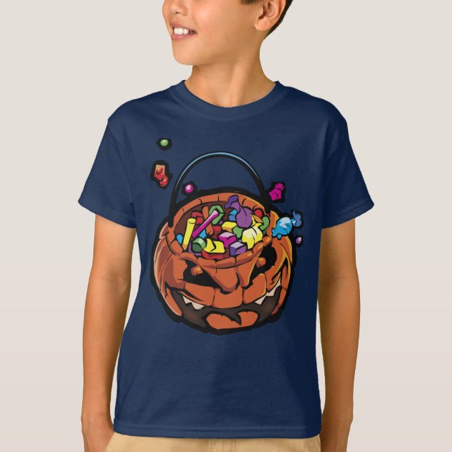 T-shirt Boys Jack-O-Lantern Halloween graphic tee shirt (Devant)