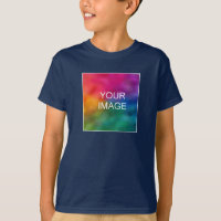 Boys Tee - shirts Ajouter Image Texte Marine Modèl