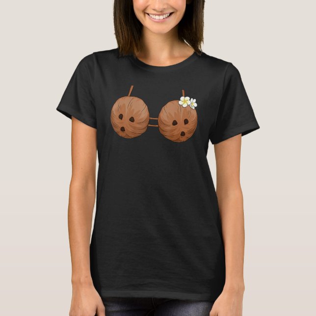 T-shirt Bra de noix de coco d'été Costume d'Halloween Hawa (Devant)