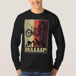 T-shirt Braaap Vintage Motocross Dirt Bike Silhouette