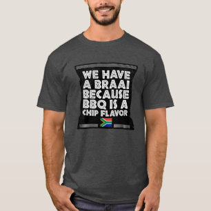 T-shirt Braai Afrique du Sud Famille BBQ Chips Drôle T-Sh