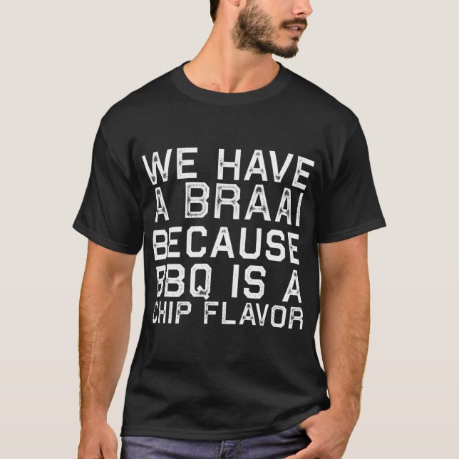 T-shirt Braai Pas BBQ Drôle Afrique du Sud Famille (Devant)