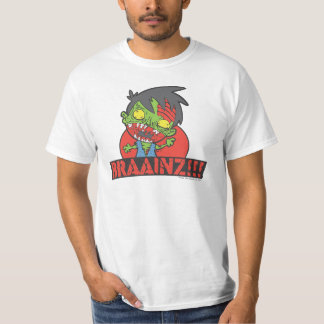 T-shirt BRAAINZ ! ! ! Chemise de zombi (la MEILLEURE PIÈCE