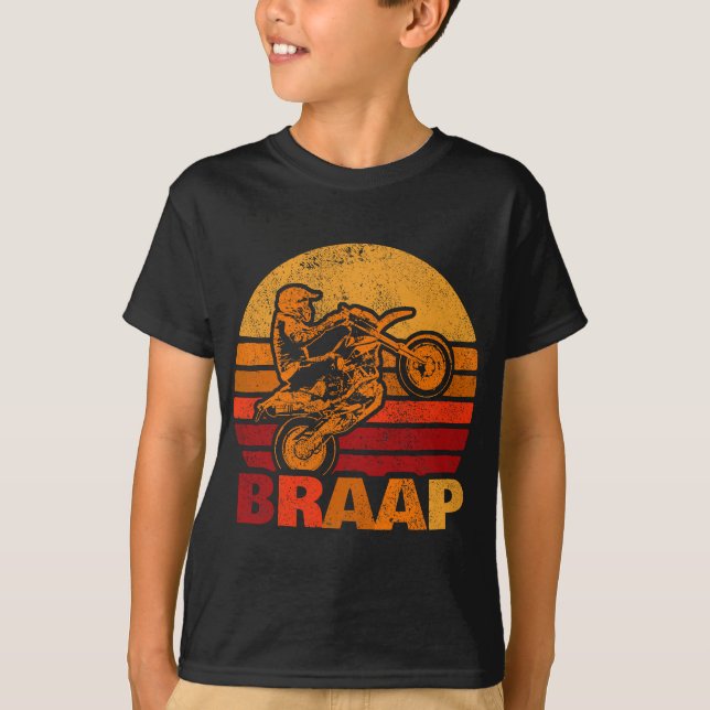 T-shirt Braap Motocross Dirt Bike Track Racing Dirtbike Mo (Devant)