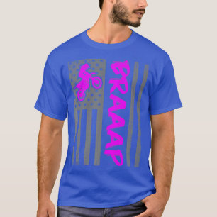 T-shirt Braap vintage USA Flag Girls Motocross Dirt