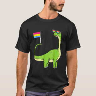 T-shirt Brachiosaurus Drapeau Pansexuel Fierté Pan Dinosau