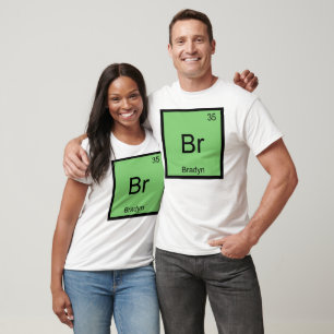 T-shirt Bradyn Nom Chimie Élément Tableau Périodique