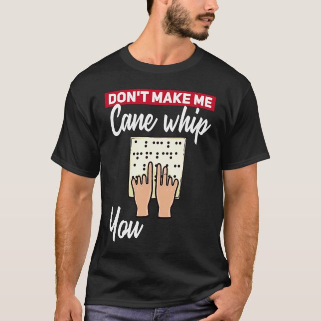 T-shirt Braille Blindness  For Blind People (Devant)