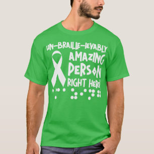 T-shirt Braille Sensibilisation à l'aveuglement aveugle Im