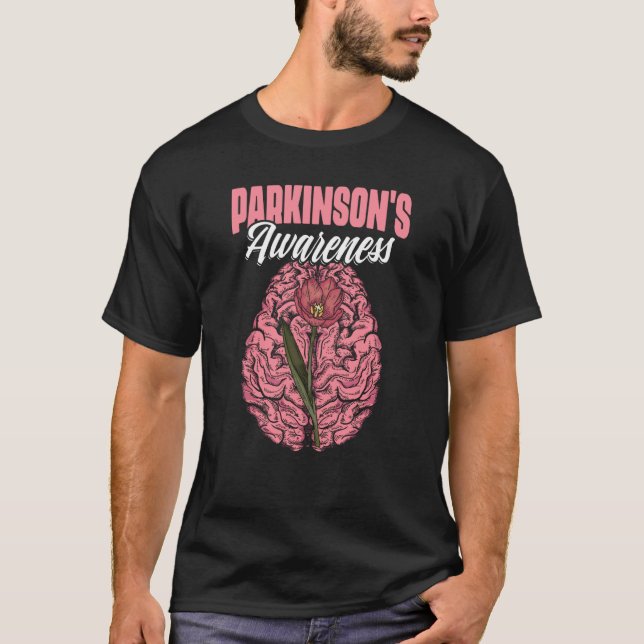 T-shirt Brain PD Patients Tulips Parkinson's Disease Warri (Devant)