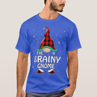 T-shirt Brainy Gnome Buffalo Plaid Matching Family Christy