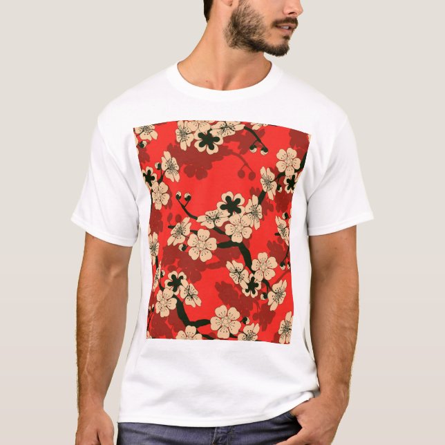 T-shirt Branche de cerisier japonais : élégant (Devant)