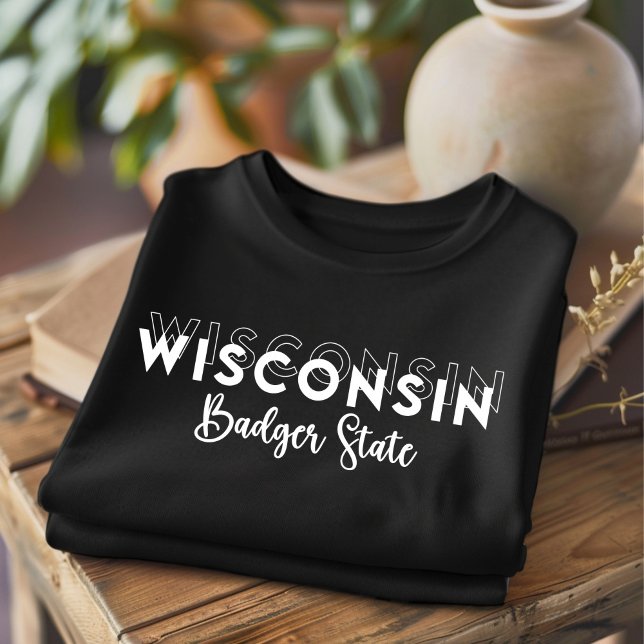 T-shirt branché de l'État Badger du Wisconsin (Créateur téléchargé)