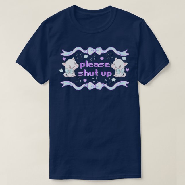 T-shirt Branché S'Il Vous Plaît Fermer Cute Kittens Humour (Design devant)