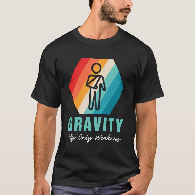 T-shirt Bras broyé à la main Épaule de récupération des bl (Devant)