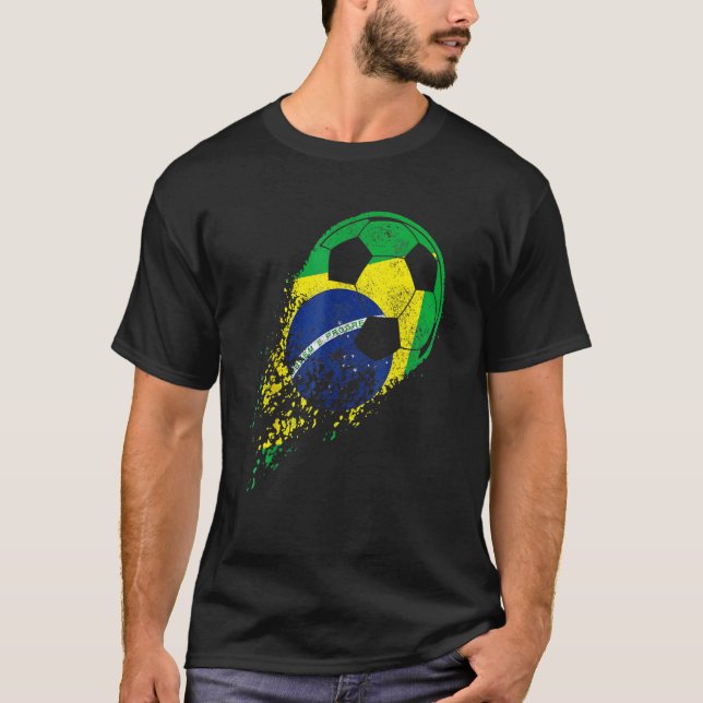 T-shirt Brasil Soccer Brazil Brasilian Flag Pride Soccer P (Devant)