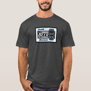 T-shirt Brasseur de bière artisanale - Bleu noir & blanc p