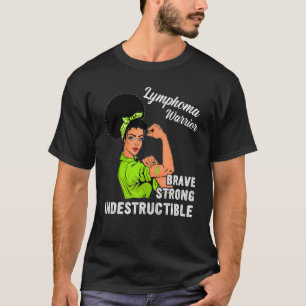 T-shirt Brave forte Lymphome Sensibilisation Guerrière Fem
