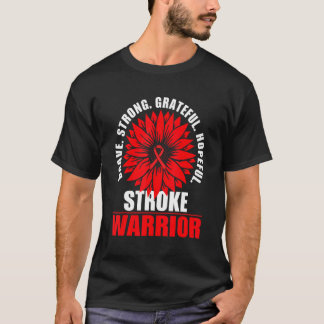 T-shirt Brave forte sensibilisation à l'AVC Guerrier Red S
