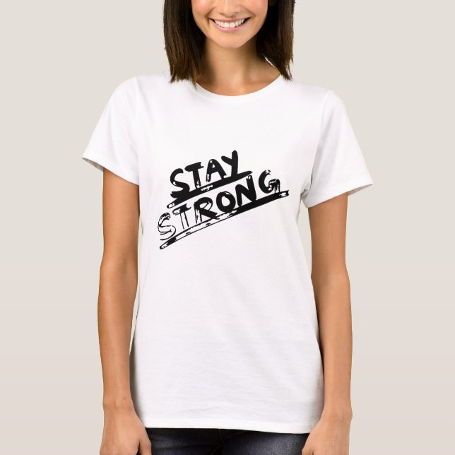 T-shirt Brave Heart: Stay Strong - Support & Self-Care Des (Devant)