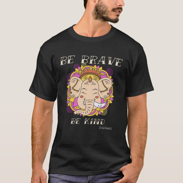 T-shirt Brave Kind Tattoos Vintage Designs  2 (Devant)