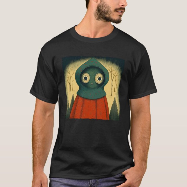 T-shirt Braxie 1952 Creepy Alien Cryptid Legend Flatwoods  (Devant)