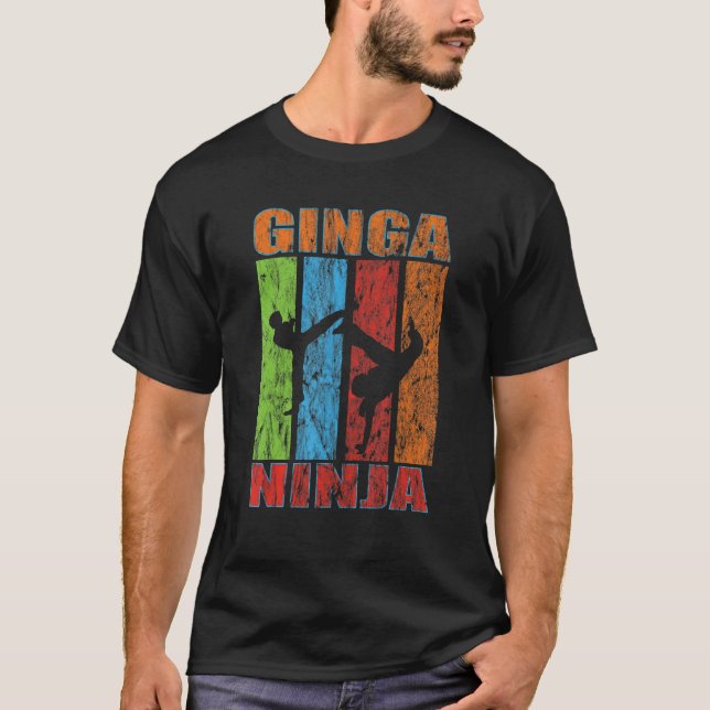 T-shirt Brazil Brazilian Dance Karate Sport Fighter Capoe (Devant)