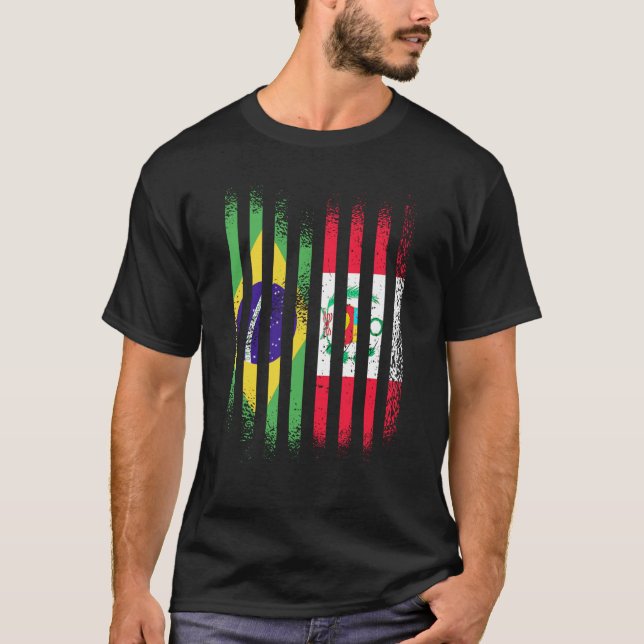 T-shirt Brazil Flag Peru Grown Country Flags Stripes (Devant)