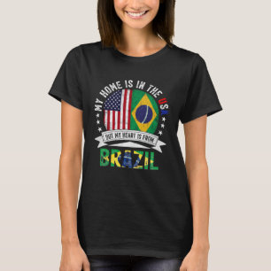T-shirt Brazilian American Patriot Heart is from Brazil Fl