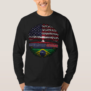 T-shirt Brazilian Brazil US American États-Unis