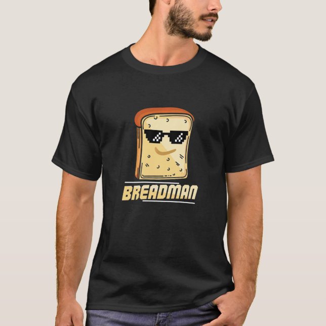 T-shirt Breadman Comic Pour Un Pain (Devant)