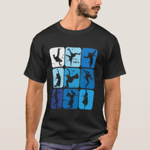 T-shirt Break dance pose Hip hop Retro Vintage Tee