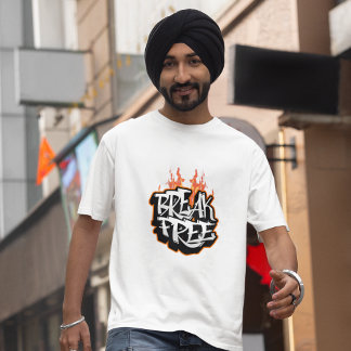 T-Shirt Break Free Graffiti Flame