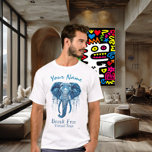 T-shirt Break Free - Piège virtuel Cyberpunk Elephant Ar