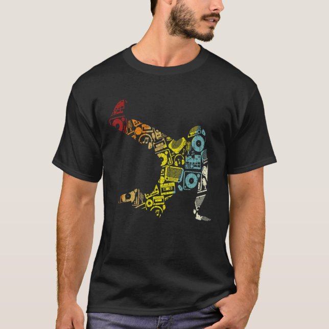 T-shirt Breakdance Sillhouette Street Dance Breakdance 2 (Devant)