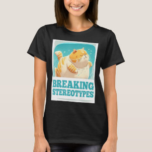 T-shirt Breaking Stéréotypes Flottants Fluffy Cat Kitten