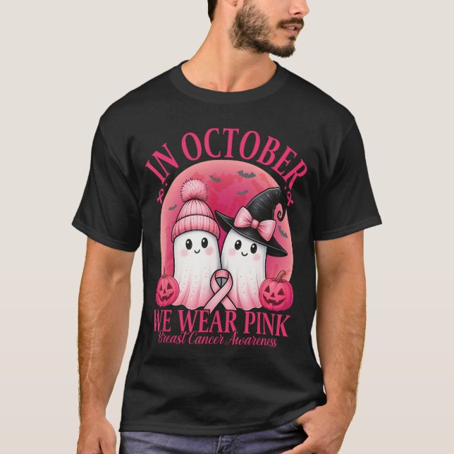 T-shirt Breast Cancer Halloween for Women in October We We (Devant)