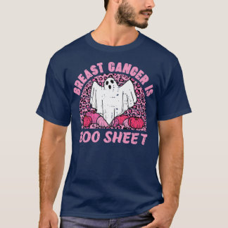 T-shirt Breast Cancer Is Boo Sheet Ghost Leopard Halloween