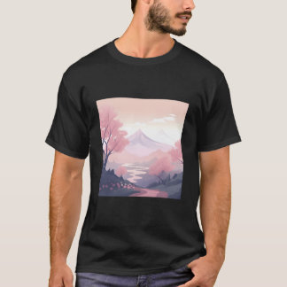 T-shirt Breathtaking K Blossom Landscape Handpainted Work