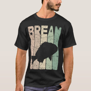 T-shirt Brème Bleu Vintage Pêche Rétro Brème Poisson