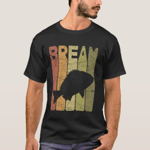 T-shirt Brème Bleu Vintage Pêche Rétro Poisson Brème