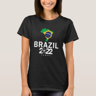 T-shirt Brésil 2022 Football Football à drapeau brésilien