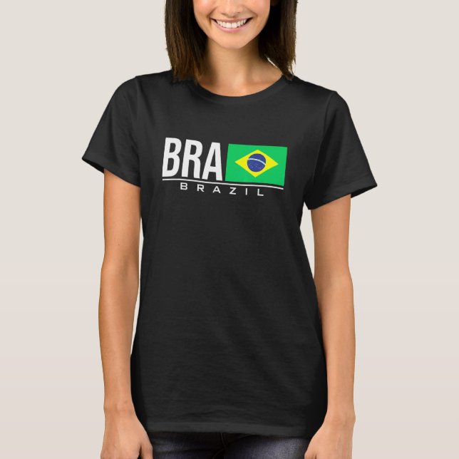 T-shirt Brésil Brasil Drapeau Brésil Code Pays Bra Sport (Devant)
